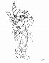 Magician Dark Girl Getdrawings Coloring Pages sketch template