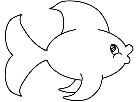 simple fish coloring page coloring home