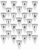 Abc Printable Cones Toddlers Colouring sketch template