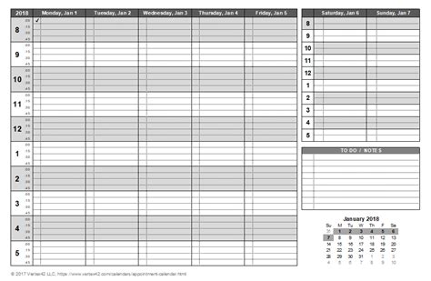 appointment calendar templates