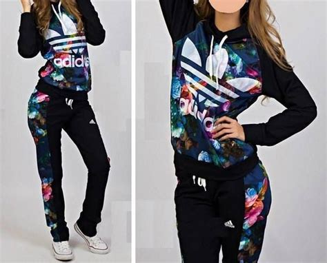 womans adidas floral tracksuit sporty outfits swag outfits summer outfits fashion outfits