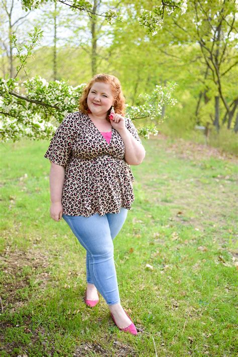 styling two sassy prints for summertime review of kiyonna s plus size promenade top in pink