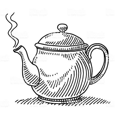 teapot steam drawing royalty  teapot steam drawing stock vector art