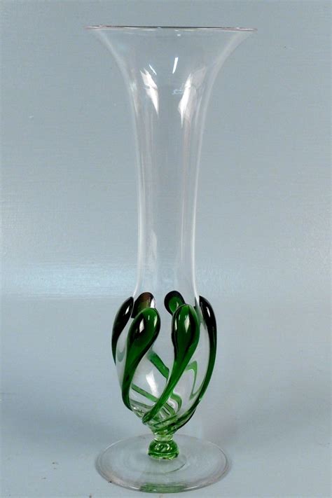 Very Large English Art Nouveau Glass Vase Art Nouveau Art Glass Vase