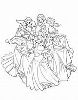 Princess Prinzessin Ausmalbilder Dancing Princesses 塗り絵 Ausmalbild Princes Seite sketch template