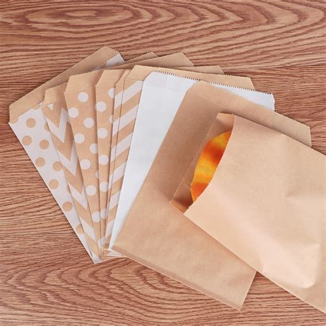 pcspack xcm candy baking kraft paper wrapper bag  shape striped