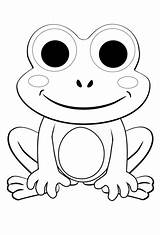 Frog Coloring Cute Pages Cartoon Da Colorare Baby Color Printable Verde Drawing Kids Colouring Frogs Online Immagini sketch template