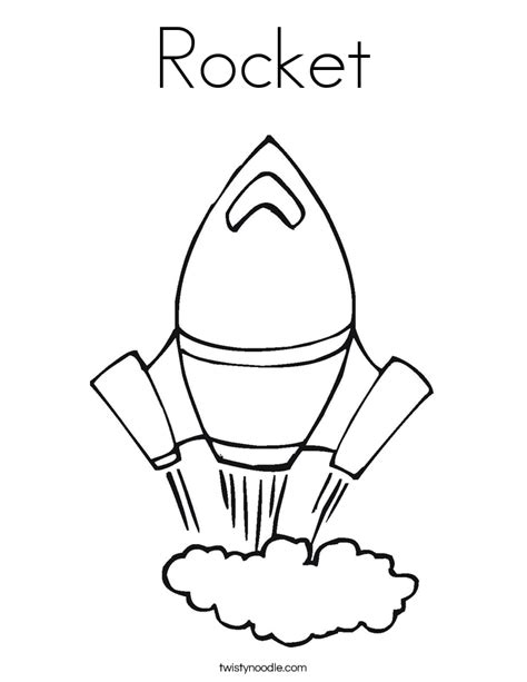 rocket coloring page twisty noodle