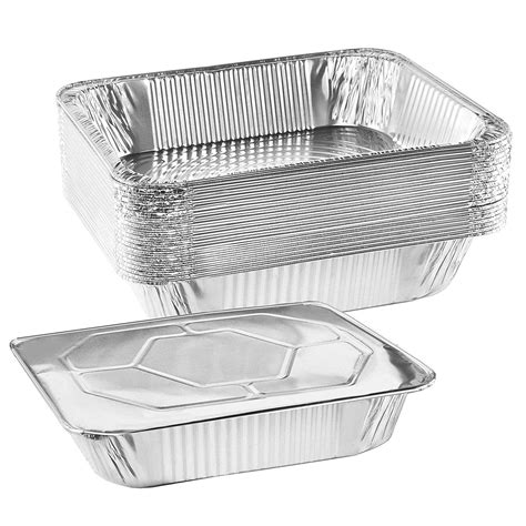 nyhi    aluminum foil pans  lids  pack durable disposable grill drip grease tray