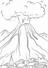 Volcano Coloring Pages Eruption Drawing Volcanic Printable Print Colouring Volcanos Getdrawings Bullying Color Natural Categories Getcolorings Search Template sketch template