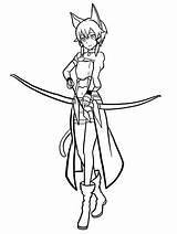 Sword Online Coloring Pages Sinon sketch template