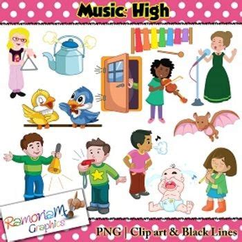 high sounds clip art set  part    piece series