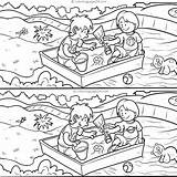 Find Differences Coloring Print sketch template