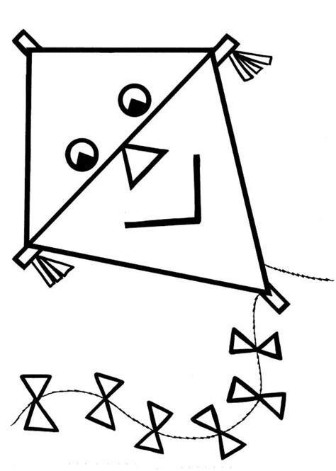 kids coloring pages kite print color craft