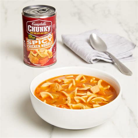 campbells launched   spicy chicken noodle soup flavor