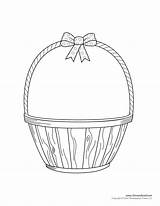 Basket Easter Clipart Coloring Drawing Template Empty Wicker Line Clip Craft Printable Getdrawings Picnic Arts Cliparts Library Pages Color Transparent sketch template