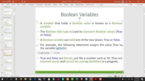 Cpit110 Chapter 4 40 4 2 Boolean Types Values And