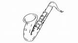 Saxophone Draw sketch template