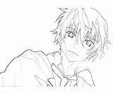 Mirai Nikki Akise Aru Character Coloring Pages Smile Another Surfing sketch template