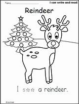Reindeer Trace Christmas Read Kids Worksheet Worksheets Preschool Tracing Madebyteachers Kindergarten Writing Printable Word Printables Visit sketch template