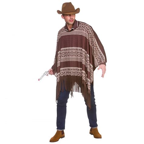 western cowboy poncho adult costume mens costumes  az fancy dress uk