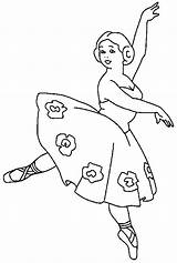 Coloring Ballerina Teacher Tutu Pages Girl Flower Ballet Sheets Size Print sketch template