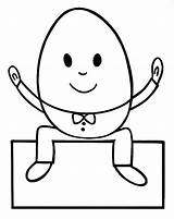 Humpty Dumpty Coloring Outline Pages Sketch Sheet Paintingvalley sketch template
