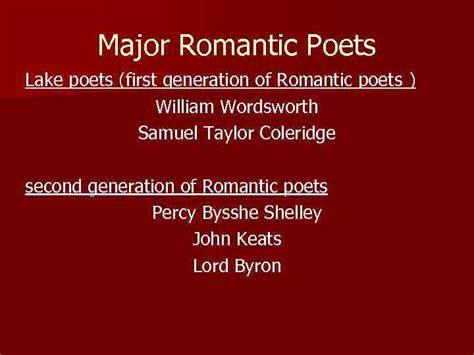 romantic poetry romanticism  movement