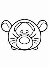 Tsum Coloring Pages Pooh Tigger sketch template