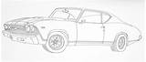 Chevelle 1969 Car Drawings Ss Coloring Pages Fotki Template sketch template