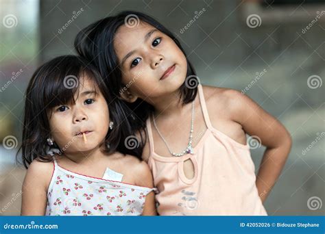 Two Filipino Sisters Posing Editorial Photo Image Of Human Front