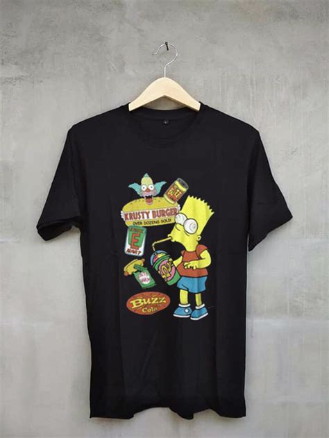 The Simpson Bart Junk Food Black Shirts T Shirt