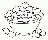 Popcorn Coloring Pages Bowl Printable Kids Color Print Food Drawing Snack Sheets Colouring Getdrawings Coloringhome Getcolorings Popular Coloringkidz sketch template