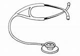 Coloring Stethoscope sketch template