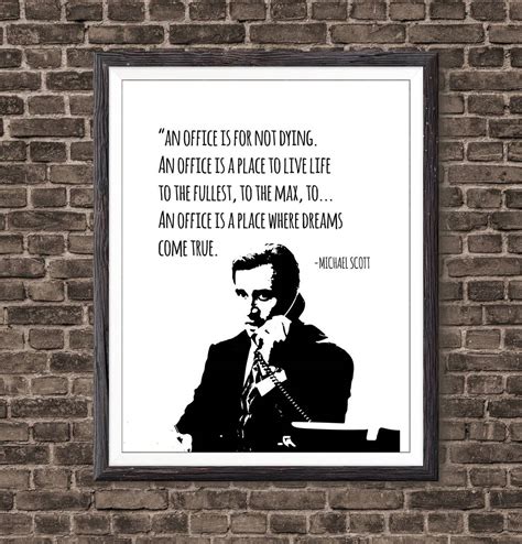 michael scott quote  office tv show print  office tv show poster