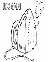 Iron Coloring Pages Clothes sketch template