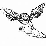 Cherub Cupid Decal Iconwallstickers Clipartmag Perna sketch template