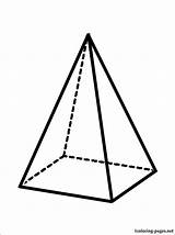 Pyramid Coloring Pages 3d Drawing Printable Color Shape Geometry Getdrawings Figure sketch template