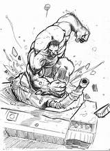 Hulk Smash Bloody sketch template