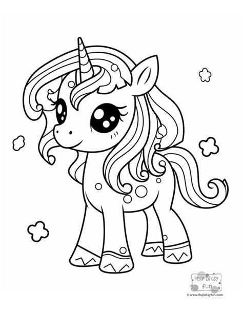 printable unicorn coloring pages itsy bitsy fun