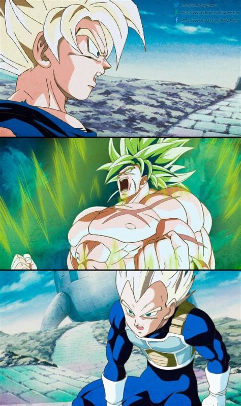 Goku Y Vegeta Vs Broly Personajes De Dragon Ball