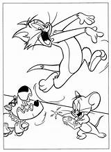 Jerry Coloring Tom Pages Cartoon Kids Printable sketch template
