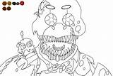 Nightmare Freddy Nights Colorare Disegni Fnaf Animatronics Naf sketch template