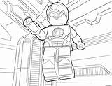 Lego Coloring Pages Lantern Green Super Heroes Dc Universe Printable Flash Justice League Movie Drawing Colouring Avengers Superhero Book Kids sketch template