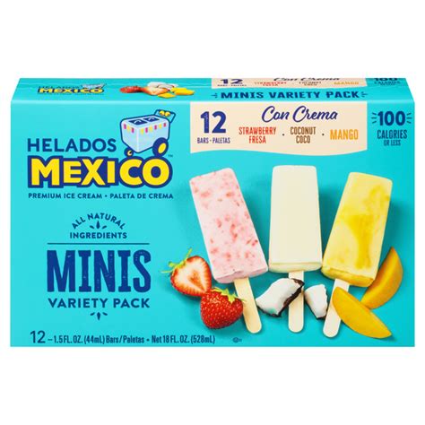save  helados mexico ice cream bars minis strawberry mango coconut  ct order