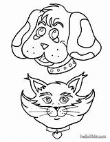 Coloring Cat Pages Dog Printable Print Kids Hound Basset Color Cats Head Cartoon Animal Characters Getcolorings Animals Funny Popular Hellokids sketch template