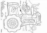 Tractor Mater Coloring Tipping Pages Color Cars Goes Print Disney Truck Online sketch template