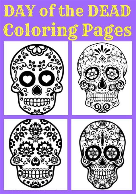 day   dead coloring pages  kids great   activities
