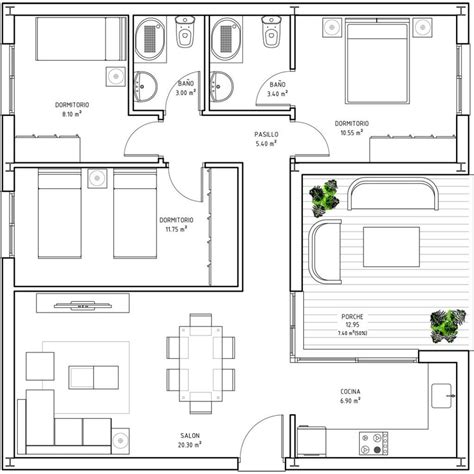 square meter house floor plans