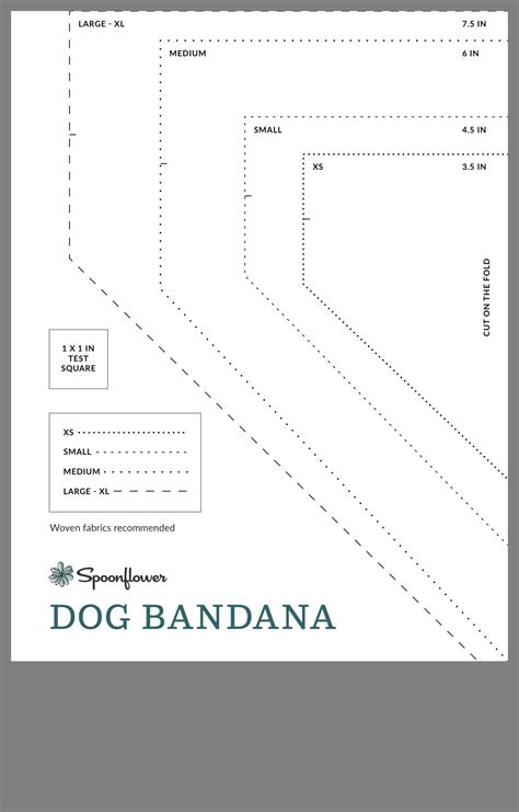 dog bandana pattern  shown  black  white